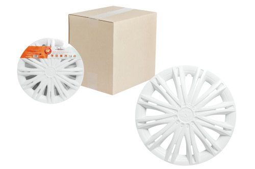 Колпаки колесные 13   Скай  карбон, белый цвет AIRLINE комплект 2 штуки (2) Арт. AWCC-13-12