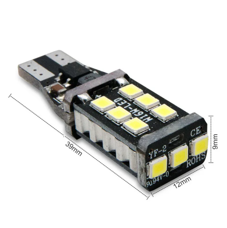 Автолампа светодиодная 12-24V T15  на задний ход 42SMD бесцокольная W16W с чипом CANBUS Samsung 3535