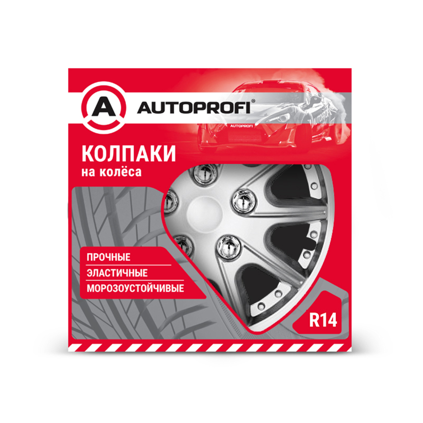 Колпаки на колёса AUTOPROFI, R14 пластик, WC-2025 SILVER (14) , компл. 4 шт. (3) Арт. WC-2025SILVER(14)