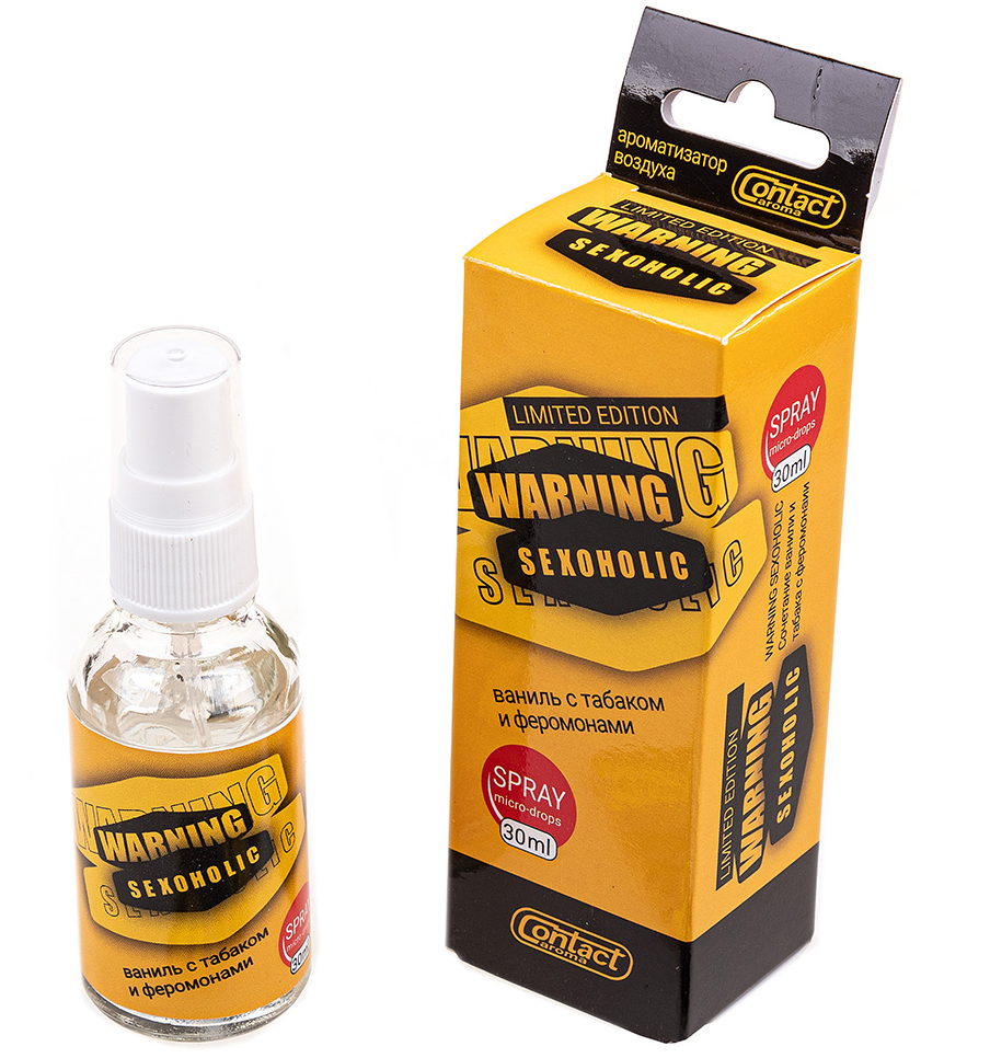 Ароматизатор спрей+елка Contex WARNING SEXOHOLIC 30мл.