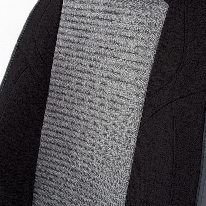 Каркасные 3D накидки на передние сиденья  Car Performance , 2 шт., fiberflax CUS-3024 BK GY (4) Арт. CUS-3024BK GY