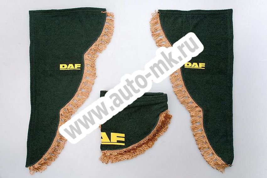 Ламбрекен лобового стекла с углом DAF зеленый (1) Арт. 10834