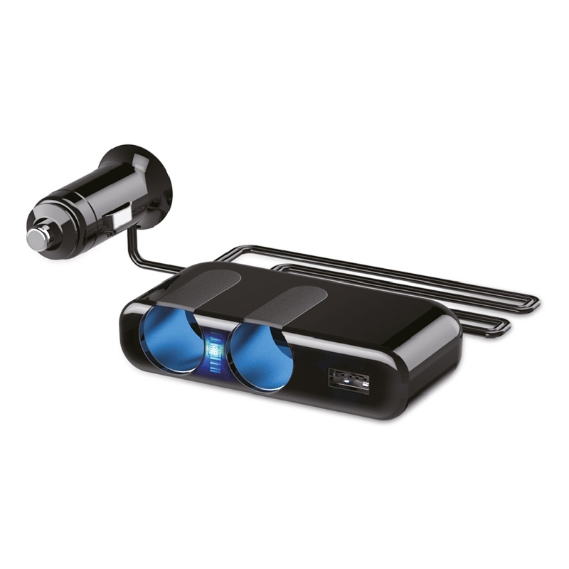 Разветвитель прикуривателя AVS 12 24 (на 2 выхода+ USB) CS232U (2) Арт. A40865S