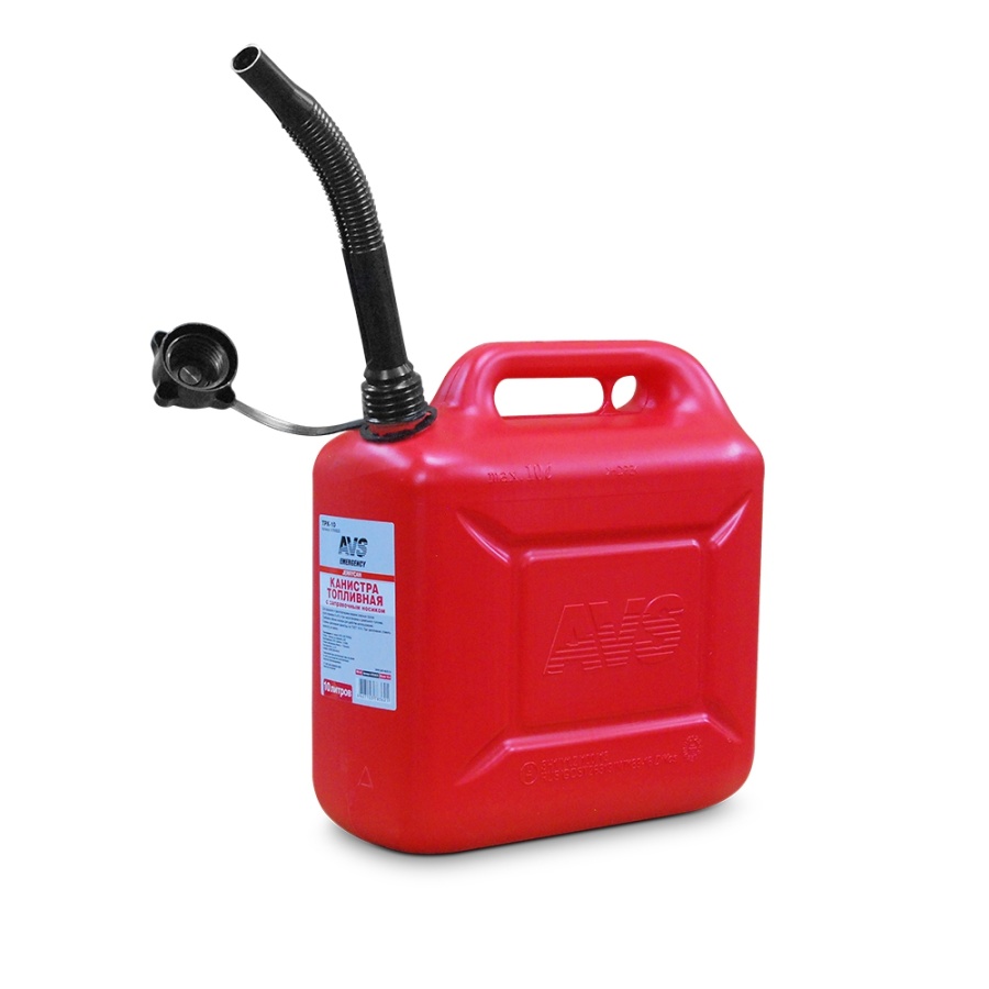 Канистра топливная пластик.10л. (красная) AVS TPK-10 (2) Арт. A78362S