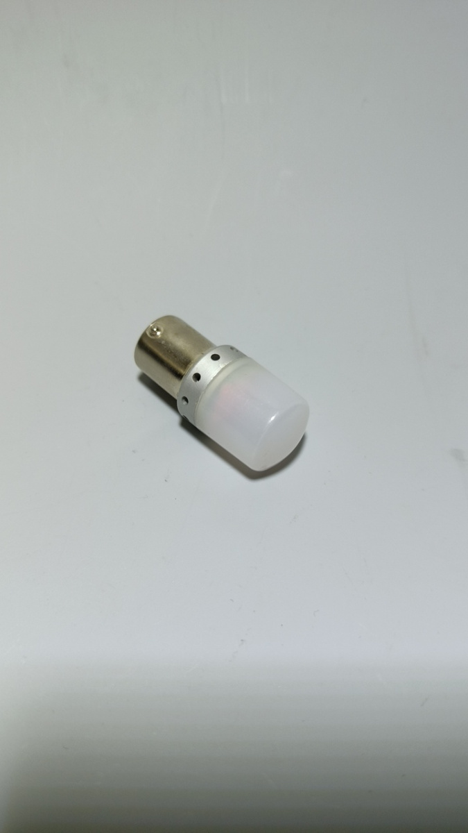 Автолампа светодиодная 12V P21W BA15S1156 6000K  красное стекло алюминий (1)
