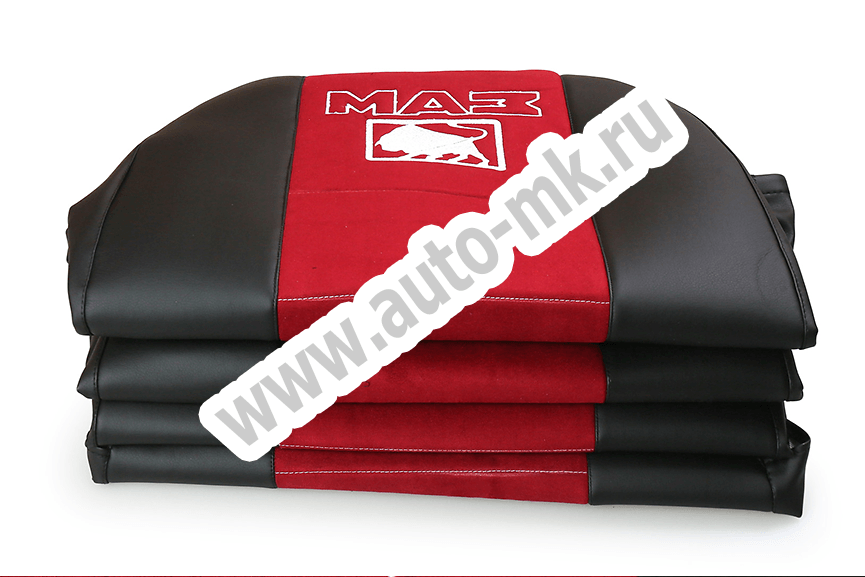 Чехлы эконом Маз евро черный+красный кожа + антара 1000 (1) Арт. 22929
