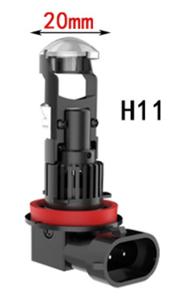 Комплект светодиодных ламп без проводов mini линза 12-24V H11 к-т Арт. MINI-H11
