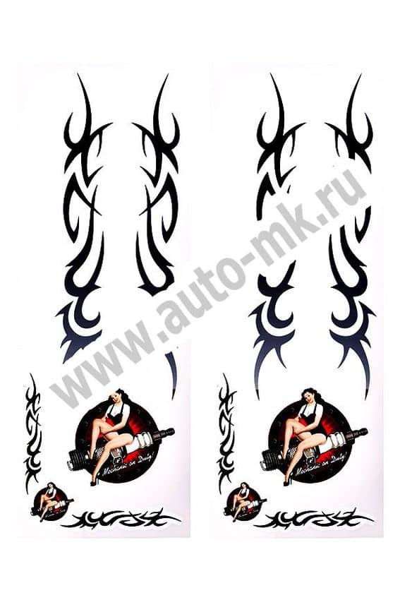 Наклейка уголок цветной  Девушка+ Свеча  нар. к-т. Арт. 14469