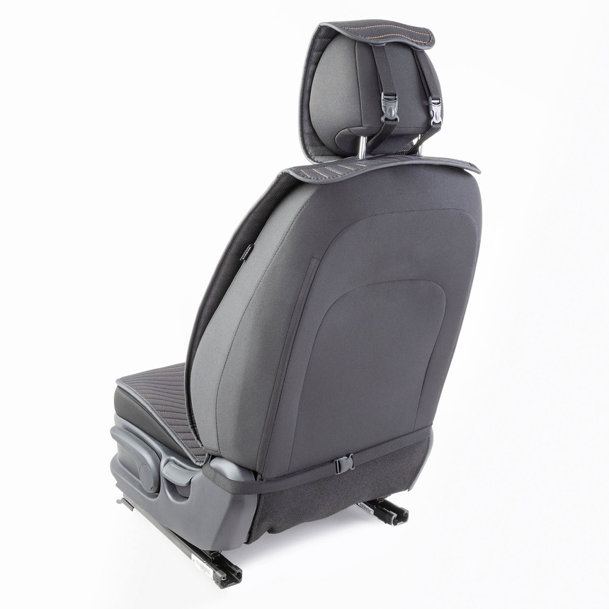 Накидки на передние сиденья  Car Performance , 2 шт., fiberflax CUS-1022 BK BE (3) Арт. CUS-1022BK BE