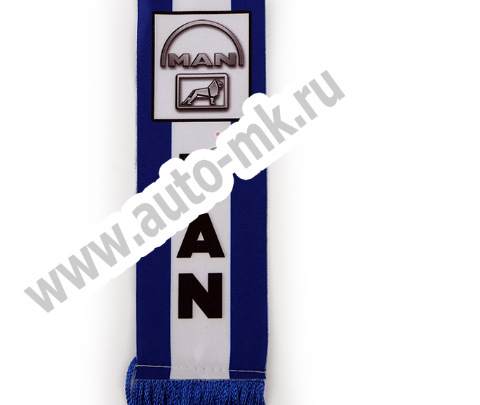 Вымпел  MAN  ( 5,5х20см) бахрома синий (1) Арт. 12416