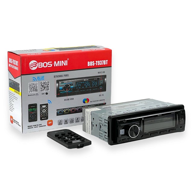 Автомагнитола Bos-Mini 1DIN  (2) Арт. BOS-937BT