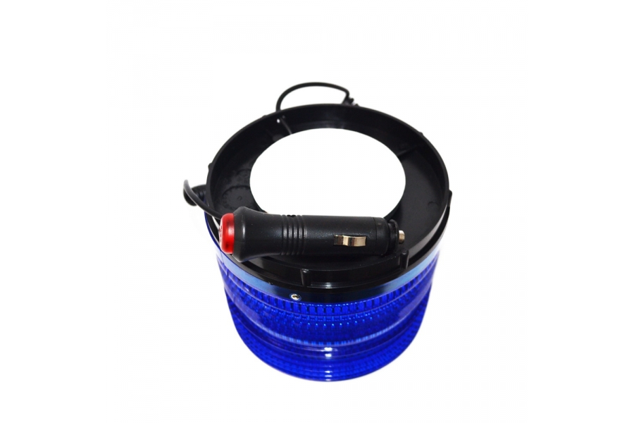 Маяк светодиодный 10-30V (СИНИЙ)  (Строб. 115 130) 2-режима (3) Арт. 13375