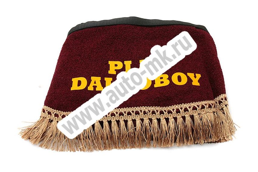 Ламбрекен лобового стекла с углом  PLAY DALNOBOY  красный (2) Арт. 15447