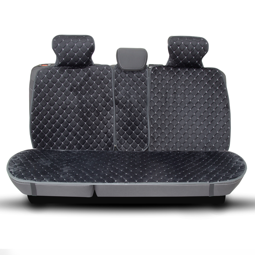 Накидки на сиденья автомобиля  Car Performance  (на весь салон), алькантара CUS-1015 BK GY (3) Арт. CUS-1015BK GY