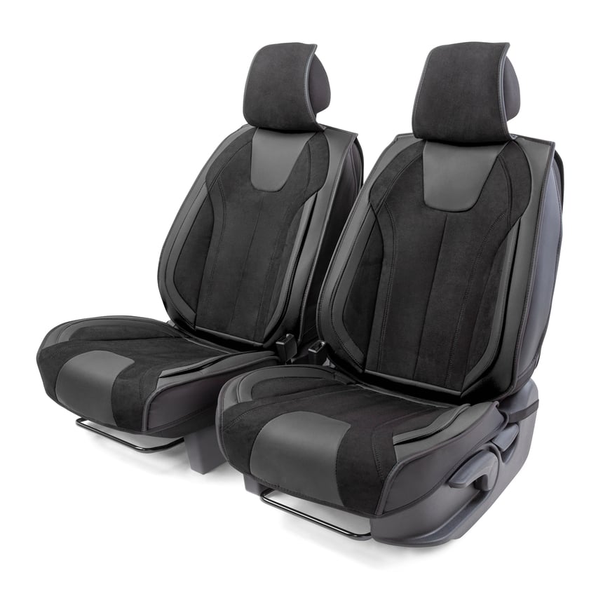 Каркасные 3D накидки на передние сиденья  Car Performance , 2 шт., экокожа алькантара CUS-3034 BK BK (1) Арт. CUS-3034BK BK