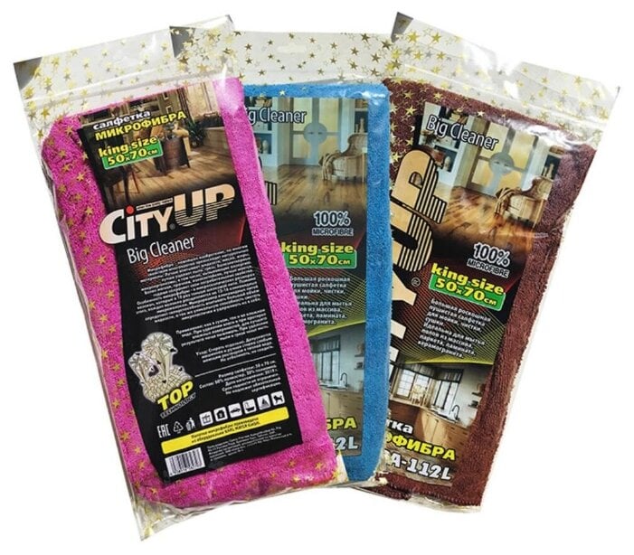 Салфетка из микрофибры  City Up  СА-112 L 50x70 см (1) Арт. CA-112L